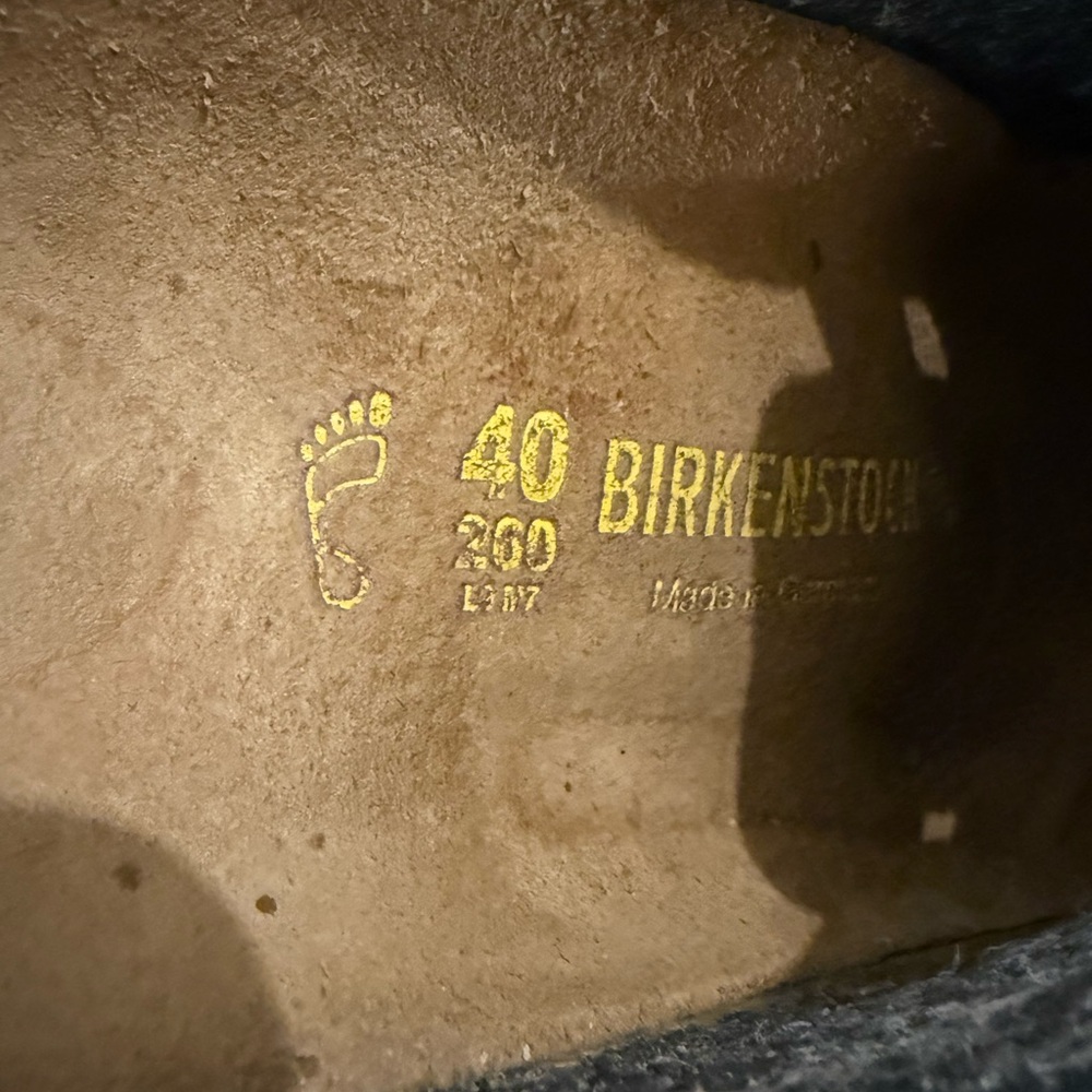Birkenstock Gray Felt Slip-On Clogs with Buckle - Picture 4 of 6